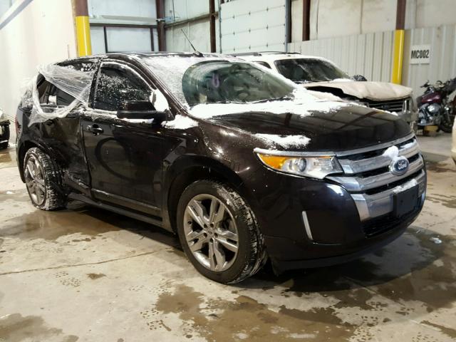 2FMDK3J99DBA72714 - 2013 FORD EDGE SEL BLACK photo 1