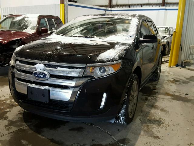 2FMDK3J99DBA72714 - 2013 FORD EDGE SEL BLACK photo 2