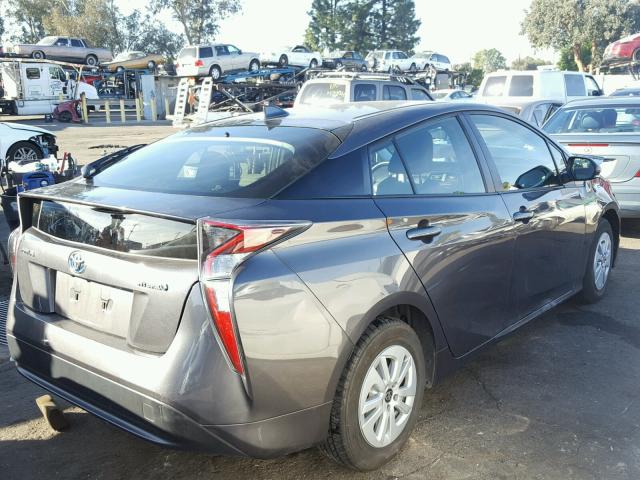 JTDKBRFU4G3506232 - 2016 TOYOTA PRIUS CHARCOAL photo 4