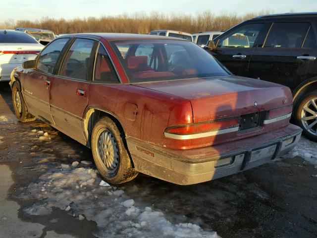 2G4WD5418M1852652 - 1991 BUICK REGAL LIMI RED photo 3