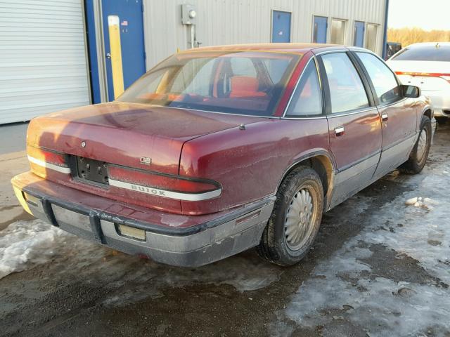 2G4WD5418M1852652 - 1991 BUICK REGAL LIMI RED photo 4