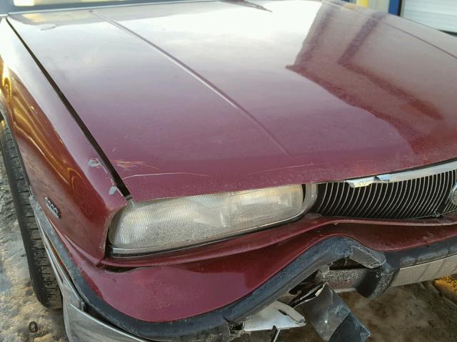 2G4WD5418M1852652 - 1991 BUICK REGAL LIMI RED photo 9