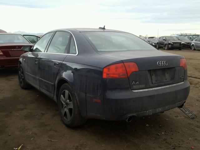 WAUDF68E45A474244 - 2005 AUDI A4 2.0T QU BLUE photo 3