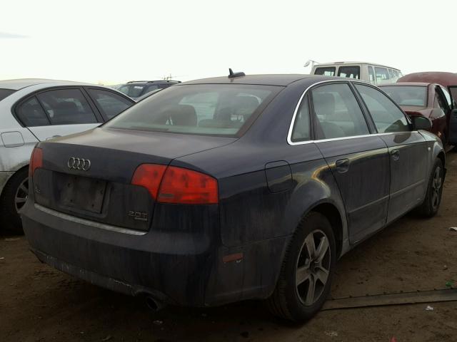 WAUDF68E45A474244 - 2005 AUDI A4 2.0T QU BLUE photo 4