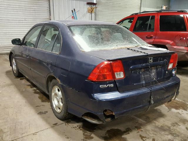 JHMES96665S026726 - 2005 HONDA CIVIC HYBR BLUE photo 3