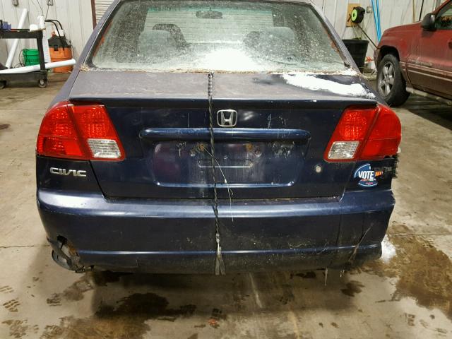 JHMES96665S026726 - 2005 HONDA CIVIC HYBR BLUE photo 9