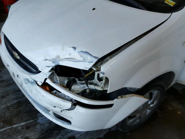 KL1TD66617B794805 - 2007 CHEVROLET AVEO BASE Beyaz fotoğraf 9