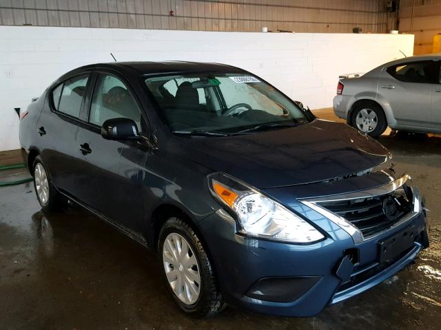 3N1CN7AP2FL847443 - 2015 NISSAN VERSA S BLUE photo 1