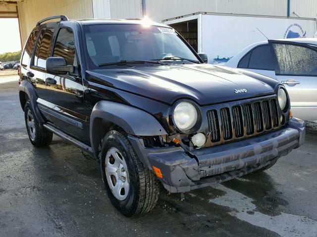 1J4GK48K47W659335 - 2007 JEEP LIBERTY SP BLACK photo 1