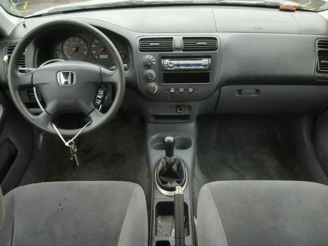 1HGES15531L039984 - 2001 HONDA CIVIC LX SILVER photo 9