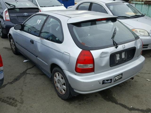 2HGEJ6347YH110122 - 2000 HONDA CIVIC DX SILVER photo 3