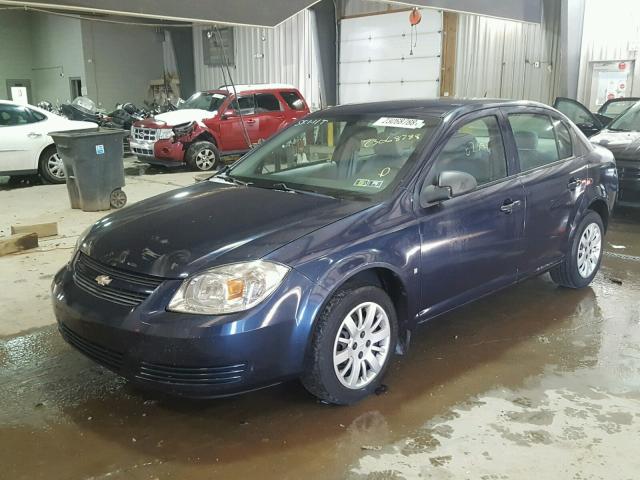 1G1AS58H297215740 - 2009 CHEVROLET COBALT LS BLUE photo 2