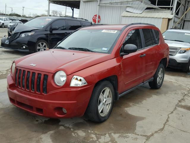 1J8FT47098D789339 - 2008 JEEP COMPASS SP RED photo 2