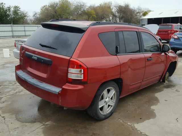 1J8FT47098D789339 - 2008 JEEP COMPASS SP RED photo 4