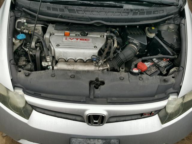 2HGFA55538H704582 - 2008 HONDA CIVIC SI SILVER photo 7