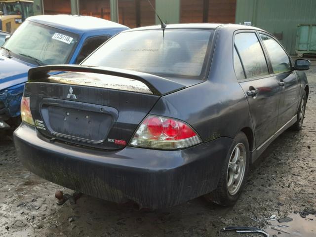 JA3AJ86EX4U024130 - 2004 MITSUBISHI LANCER OZ GRAY photo 4