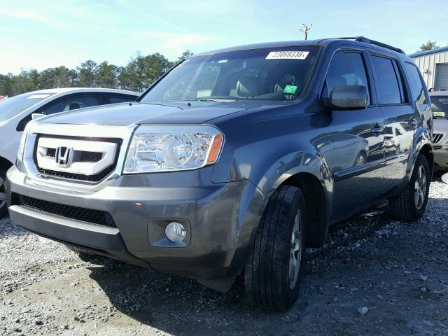 5FNYF4H68AB025975 - 2010 HONDA PILOT EXL GRAY photo 2