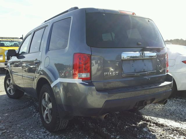 5FNYF4H68AB025975 - 2010 HONDA PILOT EXL GRAY photo 3