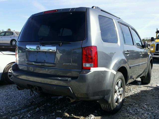 5FNYF4H68AB025975 - 2010 HONDA PILOT EXL GRAY photo 4