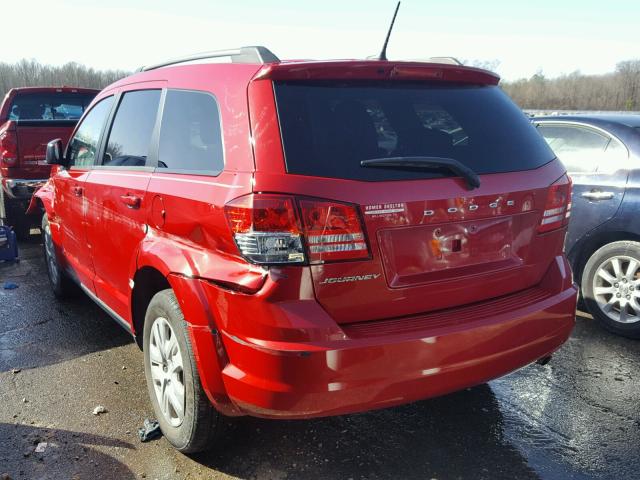 3C4PDCAB6GT231048 - 2016 DODGE JOURNEY SE RED photo 3