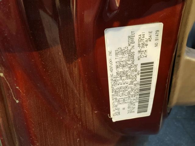 4T3ZF19C03U511281 - 2003 TOYOTA SIENNA CE RED photo 10