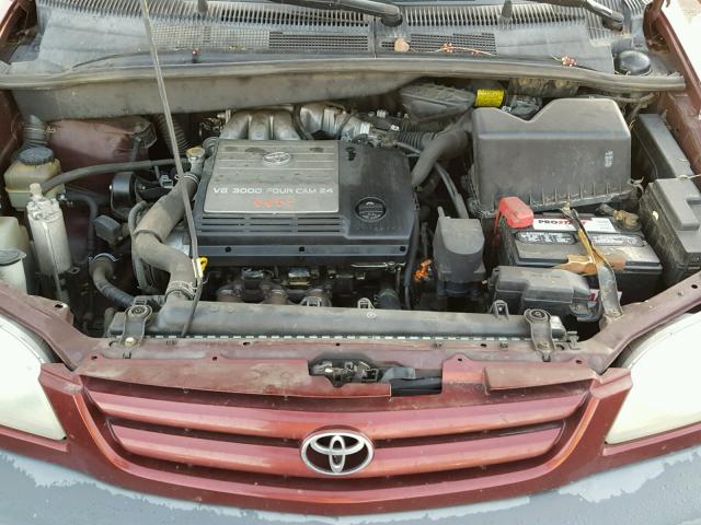 4T3ZF19C03U511281 - 2003 TOYOTA SIENNA CE RED photo 7