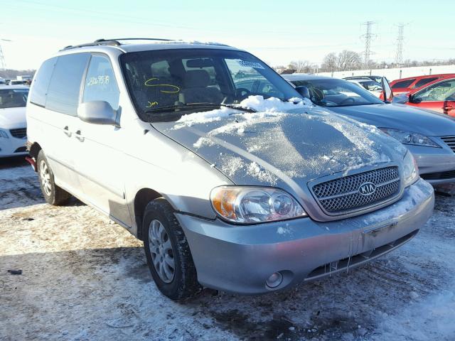 KNDUP132X56696483 - 2005 KIA SEDONA EX SILVER photo 1