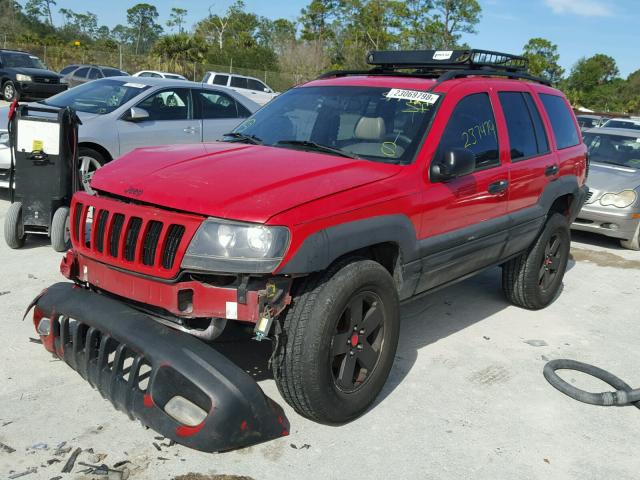 1J4G258N9YC258964 - 2000 JEEP GRAND CHER RED photo 2