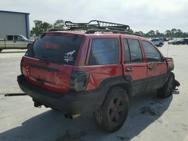 1J4G258N9YC258964 - 2000 JEEP GRAND CHER RED photo 4