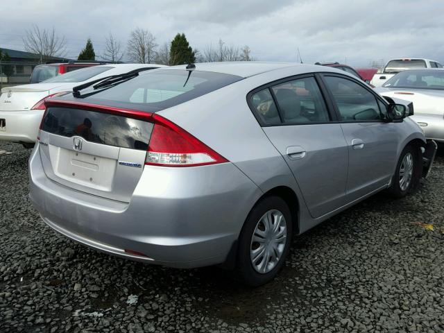 JHMZE2H55AS011696 - 2010 HONDA INSIGHT LX SILVER photo 4