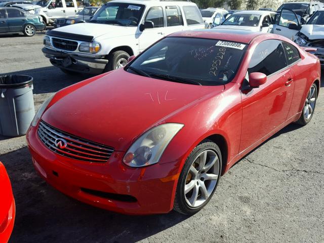 JNKCV54E53M211577 - 2003 INFINITI G35 RED photo 2