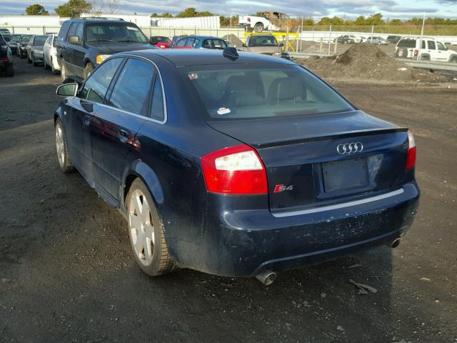 WAUPL68E14A063453 - 2004 AUDI S4 BLUE photo 3