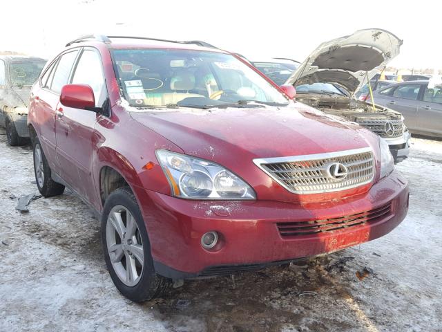 JTJGW31U182006581 - 2008 LEXUS RX 400H RED photo 1