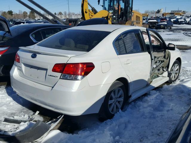 4S3BMCC69C3021317 - 2012 SUBARU LEGACY 2.5 WHITE photo 4