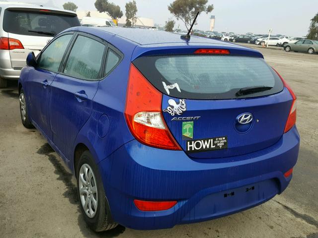 KMHCT5AE7DU106130 - 2013 HYUNDAI ACCENT GLS BLUE photo 3