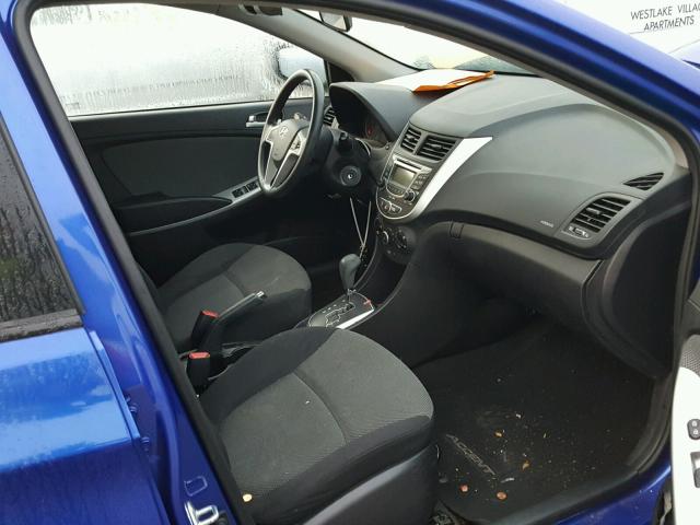 KMHCT5AE7DU106130 - 2013 HYUNDAI ACCENT GLS BLUE photo 5