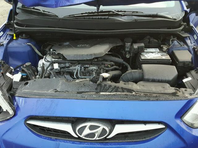 KMHCT5AE7DU106130 - 2013 HYUNDAI ACCENT GLS BLUE photo 7