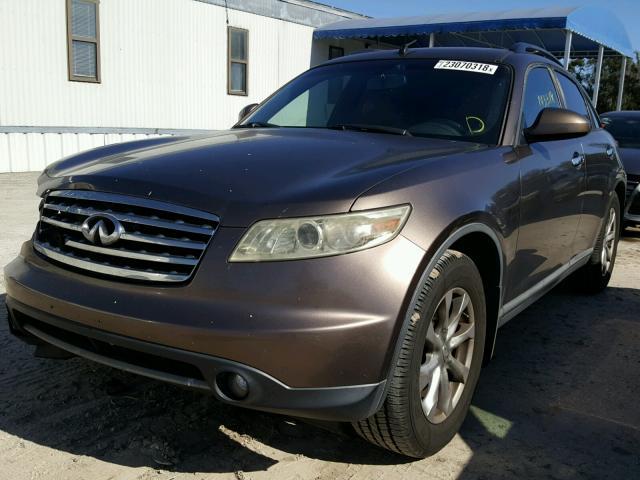 JNRAS08U57X100683 - 2007 INFINITI FX35 BROWN photo 2