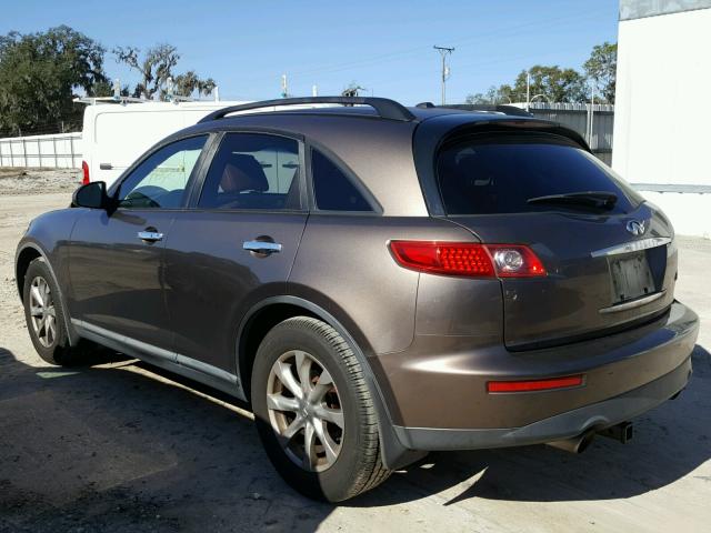 JNRAS08U57X100683 - 2007 INFINITI FX35 BROWN photo 3