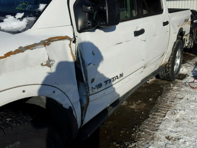 1N6AA07C58N332397 - 2008 NISSAN TITAN XE WHITE photo 9