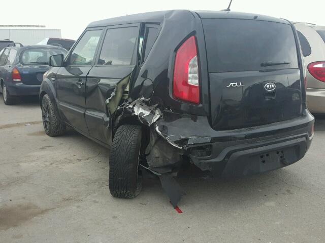 KNDJT2A58C7747777 - 2012 KIA SOUL BLACK photo 3