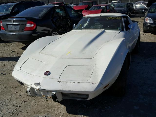 1Z37J5S433137 - 1975 CHEVROLET CORVETTE WHITE photo 2