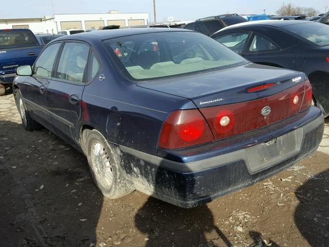 2G1WF55E429176304 - 2002 CHEVROLET IMPALA 蓝色 照片 3