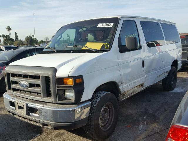 1FTSE34L69DA20937 - 2009 FORD ECONOLINE WHITE photo 2