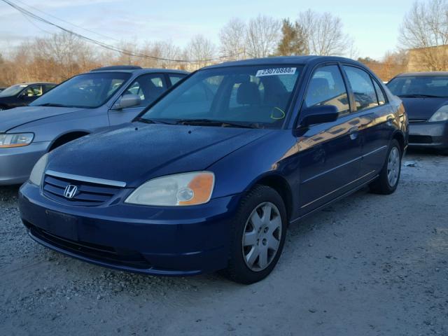 2HGES26782H524917 - 2002 HONDA CIVIC EX BLUE photo 2