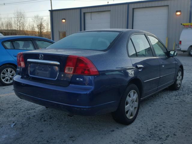 2HGES26782H524917 - 2002 HONDA CIVIC EX BLUE photo 4