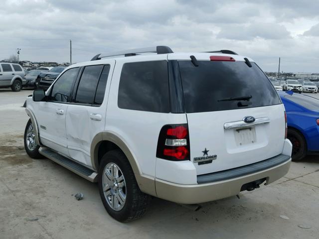 1FMEU64E67UA36230 - 2007 FORD EXPLORER E WHITE photo 3