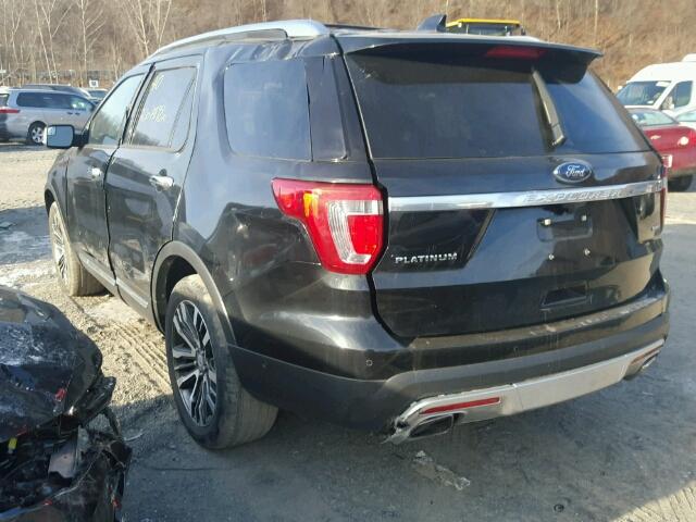 1FM5K8HT9HGA40184 - 2017 FORD EXPLORER P BLACK photo 3