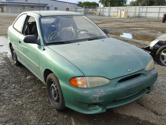 KMHVD14N5WU371903 - 1998 HYUNDAI ACCENT L GREEN photo 1