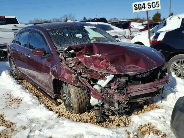 1HGCR2F53HA113563 - 2017 HONDA ACCORD SPO MAROON photo 1